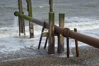 Drain pipe emptying into sea