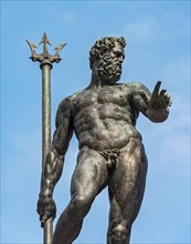 Bronze figure of god Neptune
