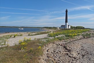 View of coastal peninsula and lighthouse