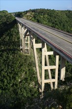 Road bridge over canyon