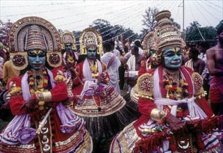 Arjuna Nirittam dancers in Atham festival in Tripunithura prior to Onam