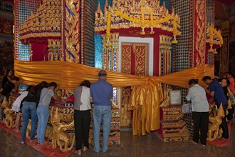 Songkran temple decoration