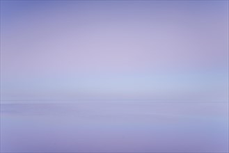 Rosa-violette Abendstimmung ueber dem Bodensee