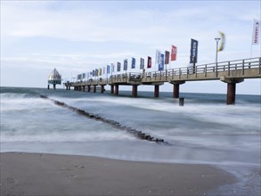 Diving gondola and pier in Zingst