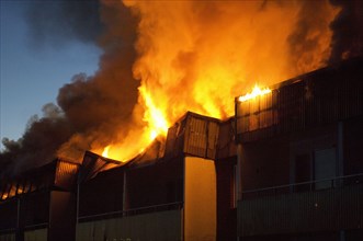 Fire in a block of flats