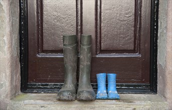 Two pairs of wellies