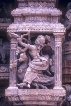 350 years old wooden carvings in a temple chariot in Madurai