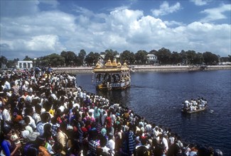 Float festival in Mariamman tank or Vandiyur tank in Madurai