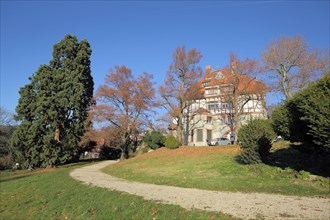 City Hall Villa Bonn built 1860 and sequoia tree in Kronberg
