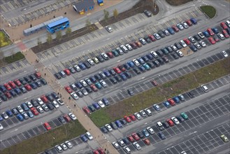 Aerial view of 'Park and Ride' carpark
