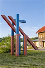 Sculpture Wegzeichen by the artist Otto Herbert Hajek