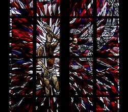 Window of Temptation by Klaus Wallner in Ulm Cathedral
