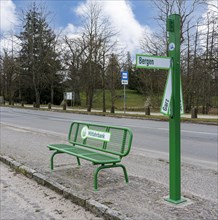 Carpooling bench in Putbus on the island of Ruegen