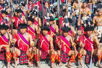 Performers gathered at the Hornbill Festival