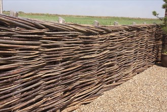 Traditional wicker fence