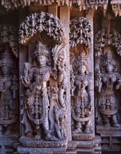 Manmadha and Rathi statue in Parasanna Chennakeshava Temple in Somnathpur