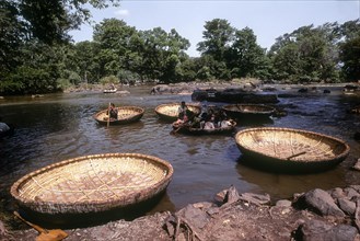 Coracles on the River Cauvery