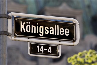 The Koenigsallee street sign