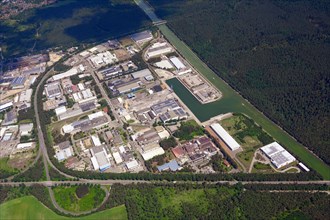 Aerial view of industrial estate