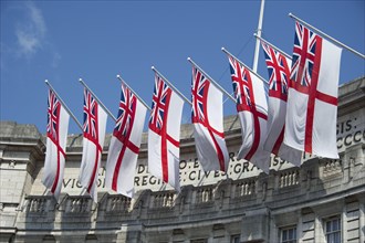 White Ensign Flags on Office Building