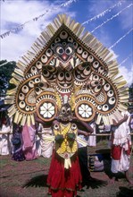 Padayani folk dance in Atham Celebration in Tripunithura near Ernakulam