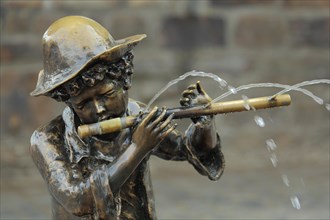 Flute player from the fountain on the banks of the Rhine in Biebrich