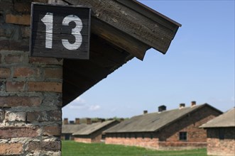 Number thirteen for the accommodation of prisoners in the concentration and extermination camp Auschwitz Birkenau
