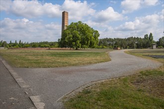 View of the grounds with stylised areas of the former prisoner barracks