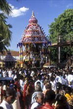 Temple chariot festival in Karpaga Vinayagar temple in Pillaiyarpatti