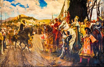 Painting of the Moors handing over the keys to King Isabella