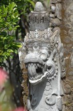 Historical statue sculpture of dragon as temple guardian