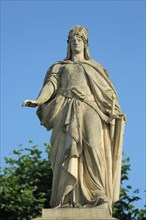 Germania figure on the square of Montrichard in Eltville