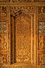 Balinese wooden carved door