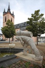 St. Anthony's Church with Vintner's Fountain in Rauenthal