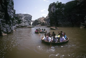 Coracles on the River cauvery at