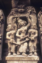 350 years old wooden carvings in a temple chariot in Madurai