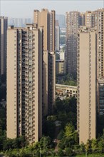 High-rise apartment buildings in the city