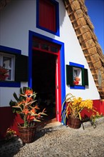 Traditional santana house in the village of Satana on Madeira Island