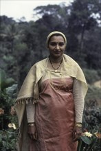 Kodava woman in his traditional dress at Madikeri