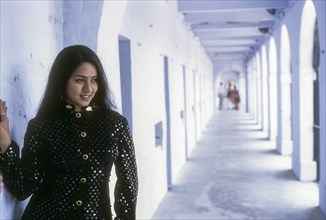 Modelling girl Ms. Shanthi standing in Cellular Jail