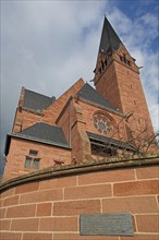 Neo-Gothic Protestant Orange Memorial Church in Biebrich