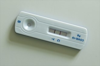 Covid-19 antigen test cassette shows positive result