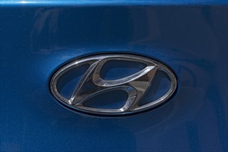 Company logo of the South Korean car manufacturer Hyundai