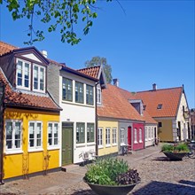 Colourful old houses in the old town of Odense