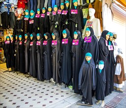 Street scene with chador clothing