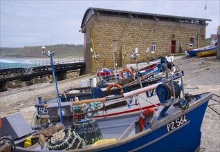 RNLI fishing boats and lifeboat station