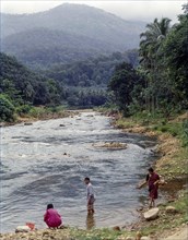 Kallada river in Thenmala near Kollam