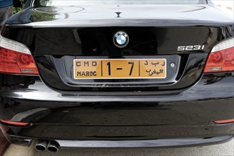 Morocco car licence plates