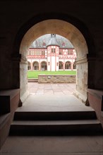 View from the chapter house into the courtyard of the UNESCO Eberbach Monastery in Eltville