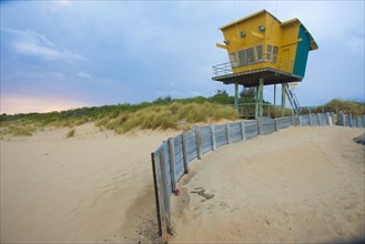 Lifeguard lookout tower on the beach